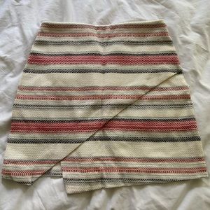 Striped wrap skirt